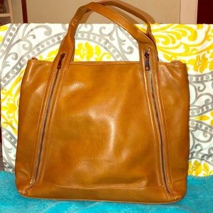 Brown lightly used large purse.
